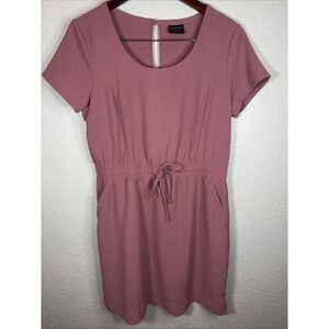 32 Degrees Ladies Soft Twill Drawstring Dress in Deco Rose Size M
